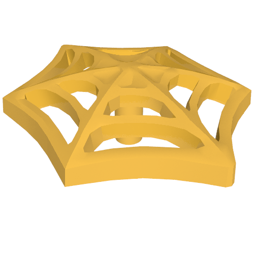 Lego Web Effect Medium Bar on Back / Pearl Gold