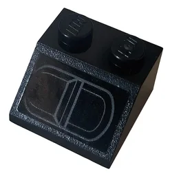 Slope 45 2 x 2 with Engine Vent Pattern Model Left Side (Sticker) - Set 76095