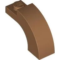 Brick Arch 1 x 3 x 1 2/3 Curved Top / Medium Nougat