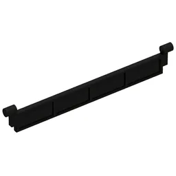 Garage Roller Door Section without Handle / Black