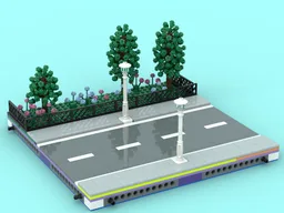 Baseplate module Straight road