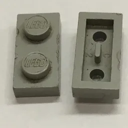 Plate 1 x 2 [Old Style Bottom] / Light Gray