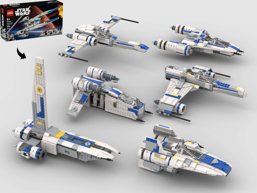 Lego 6-in-1 Alternate Builds Bundle - 75399 Rebel U Wing Starfighter