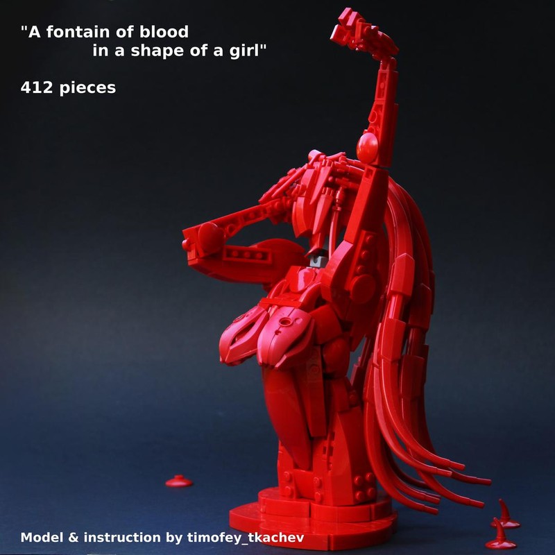 Lego A fontain of blood in a shape of a girl