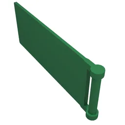 Flag 7 x 3 with Rod / Green