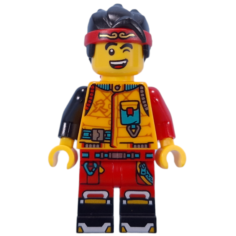 Lego Monkie Kid, Bright Light Orange Jacket, Winking