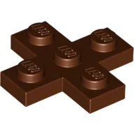 Plate 3 x 3 Cross / Reddish Brown