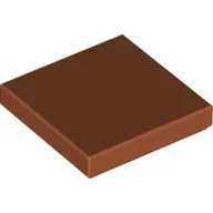 Tile 2 x 2 with Groove / Dark Orange