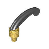Lego Headwear Accessory Plume / Feather Small with Pin and Black Hair Print [Genie]