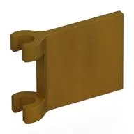 Flag 2 x 2 Square, Flared Clip Edge [Thick Clips] / Pearl Gold