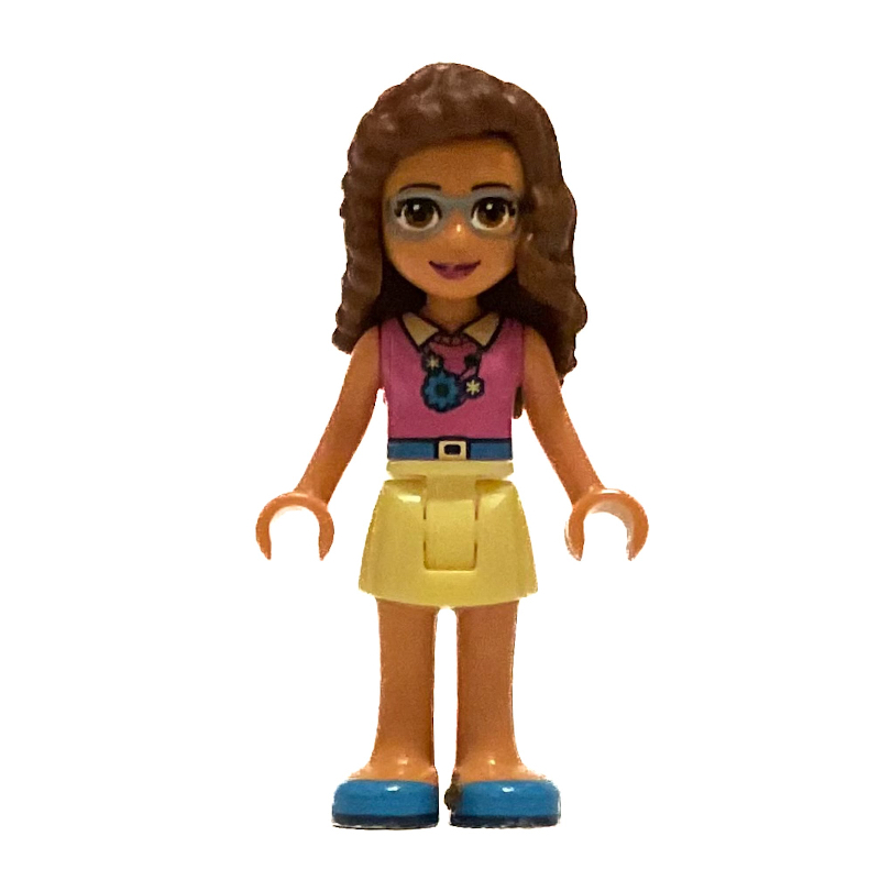 Lego Olivia - Magenta Top, Bright Light Yellow Skirt, Sunglasses