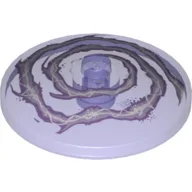 Dish 4 x 4 Inverted [Radar] with White and Lavender Electricity Print