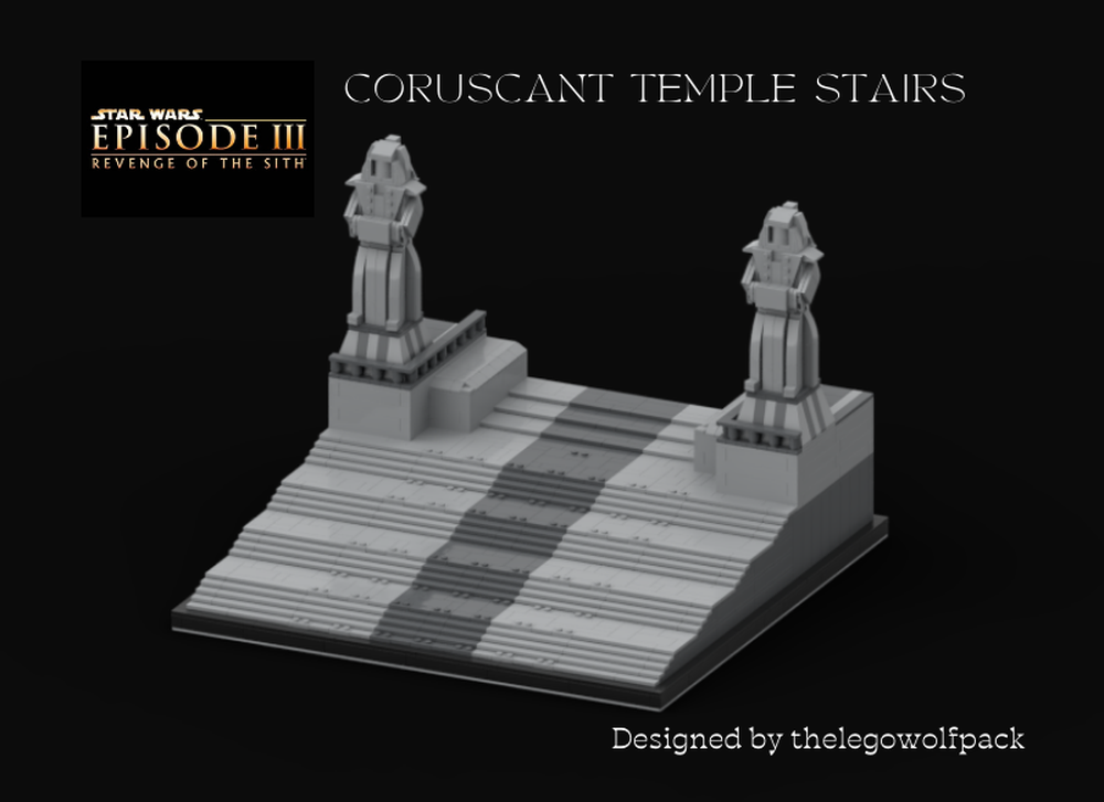 Lego Coruscant temple stairs