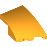 Lego Brick Wedged, Curved 3 x 2 with Stud Notch Right / Bright Light Orange