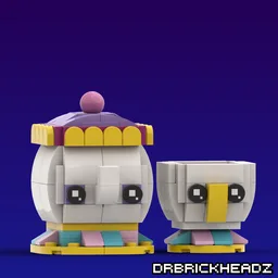 Mrs. Potts + Chip (Beauty and the Beast) Custom Brickheadz
