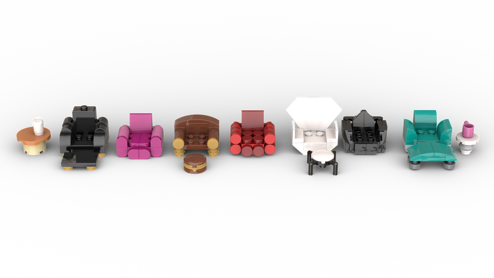 Lego Arm Chairs & Side Tables