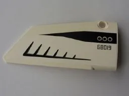 Technic, Panel Fairing #18 Large Smooth, Side B with Black '68019' ('61089') and Three Circles Wing Pattern (Sticker) - Set 5983