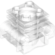 Technic Engine Cylinder without Side Slots, with Bottom Slots / Trans-Clear