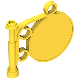 Road Sign Round on Pole [Fabuland] / Yellow