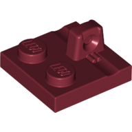 Lego Hinge Plate 2 x 2 Locking with 1 Finger on Top / Dark Red