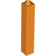 Brick 1 x 1 x 5 with Blocked Open or Hollow Stud / Orange