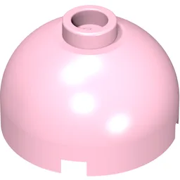 Brick Round 2 x 2 Dome Top, Hollow Stud / Bright Pink