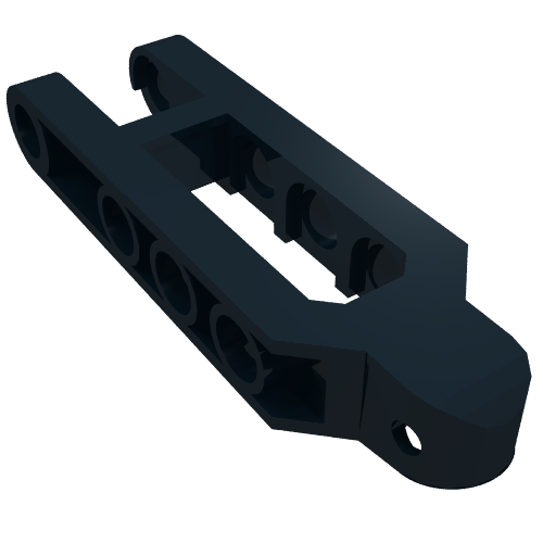 Lego Technic Steering Arm 6.5 x 2 with Towball Socket Squared, Un-Chamfered / Black