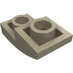 Brick Curved Inverted 2 x 1 / Dark Tan
