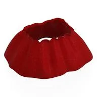 Duplo Skirt Satin with White Large Polka Dots Print / Red