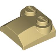 Lego Brick Curved 2 x 2 x 2/3 Two Studs and Lip End / Tan