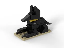 Anubis Jackal statue, upgraded version from set 5938 Oasis Ambush