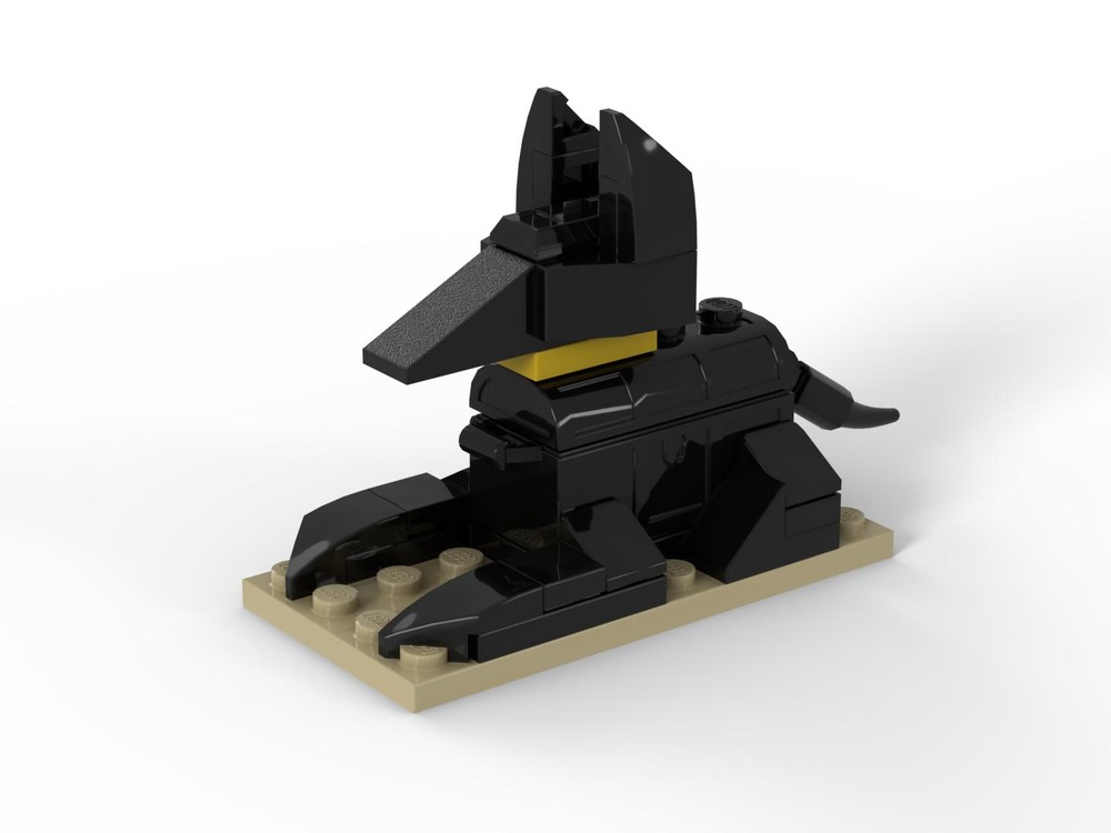Lego Anubis Jackal statue, upgraded version from set 5938 Oasis Ambush