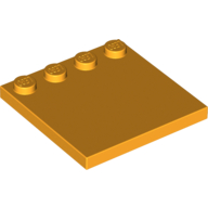 Lego Plate Special 4 x 4 with Studs on One Edge [Plain] / Bright Light Orange