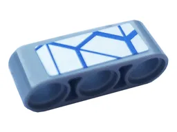 Technic, Liftarm Thick 1 x 3 with Blue and Silver Race Pattern (Sticker) - Set 42123