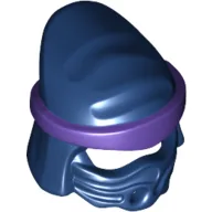 Wrap Peaked Head with Dark Purple Headband and Knot Pattern / Dark Blue