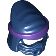 Lego Wrap Peaked Head with Dark Purple Headband and Knot Pattern / Dark Blue