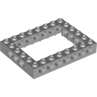 Technic Brick 6 x 8 with 4 x 6 Opening / Light Bluish Gray