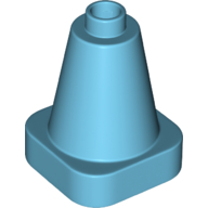 Lego Duplo Cone 2 x 2 Square Base / Medium Azure