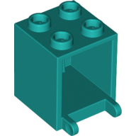 Lego Box 2 x 2 x 2 [Hollow Studs] / Dark Turquoise