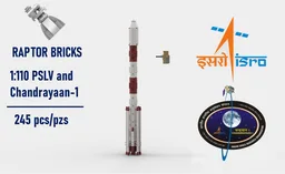 1:110 PSLV and Chandrayaan-1 (Old version)