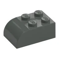 Brick Curved 2 x 3 / Dark Gray