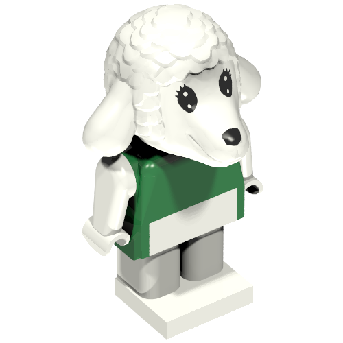 Lego Fabuland Figure, Lisa Lamb (Green Shirt) / Green