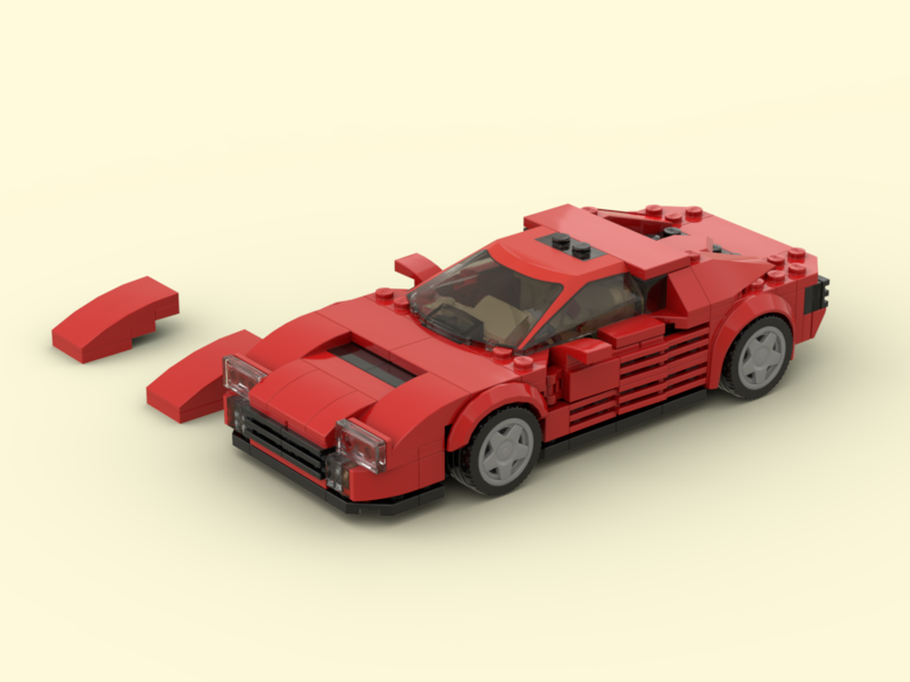 Lego 1992 Ferrari 512 TR Testarossa - 8 stud Wide