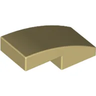 Brick Curved 2 x 1 No Studs [1/2 Bow] / Tan