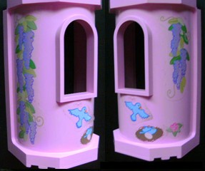 Lego Belville Wall, Tower with Window with Grapes and Bird with Nest and Flower Pattern (Stickers) - Set 7582