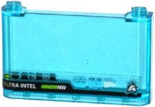 Lego Windscreen 1 x 6 x 3 with 'ULTRA INTEL' and Ultra Agents Logo Pattern (Sticker) - Set 70173