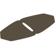 Lego Neckwear Poncho, Wide Hole, Oval Hole, Fuzzy on One Side / Dark Tan