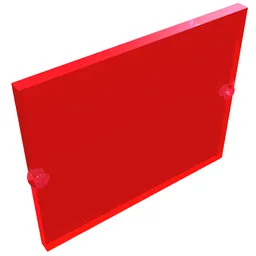 Glass for Window 1 x 4 x 3 / Trans-Red