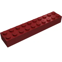 Brick 2 x 10 / Dark Red