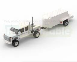 Crew cab truck with custom trailer!